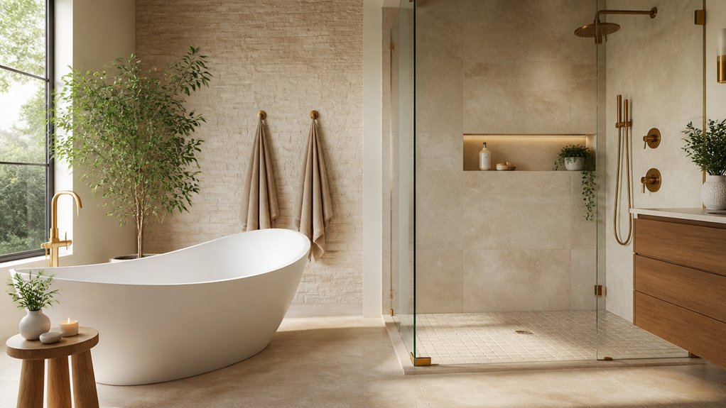 balanced coordinated bathroom design