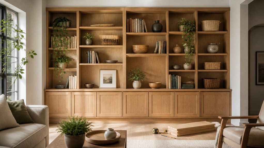 measure plan organize access Custom shelving