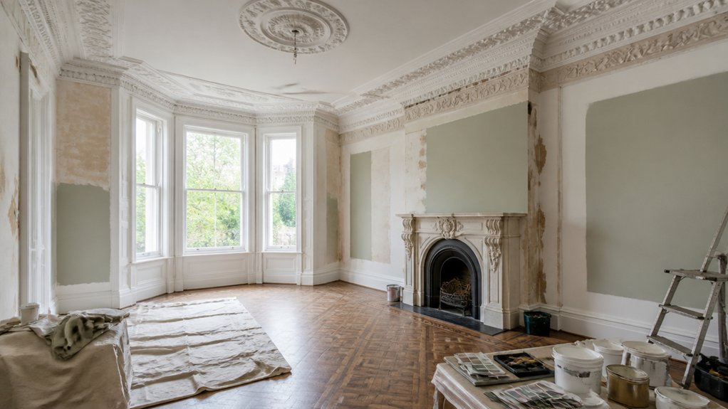 Renovating a Victorian Living Room While Preserving Original Features